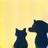Logo Le Compagnon Animalier, chien et chat stylisés, fond doux